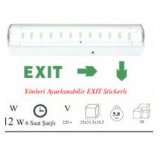 Cata Exit Çıkış Armatürü 24 Ledli Exit 9168