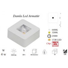 Ct-4w-Damla-Led-Armatur