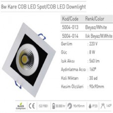 Ack-8w-Cob-Led-Kare-Spot-Armatur